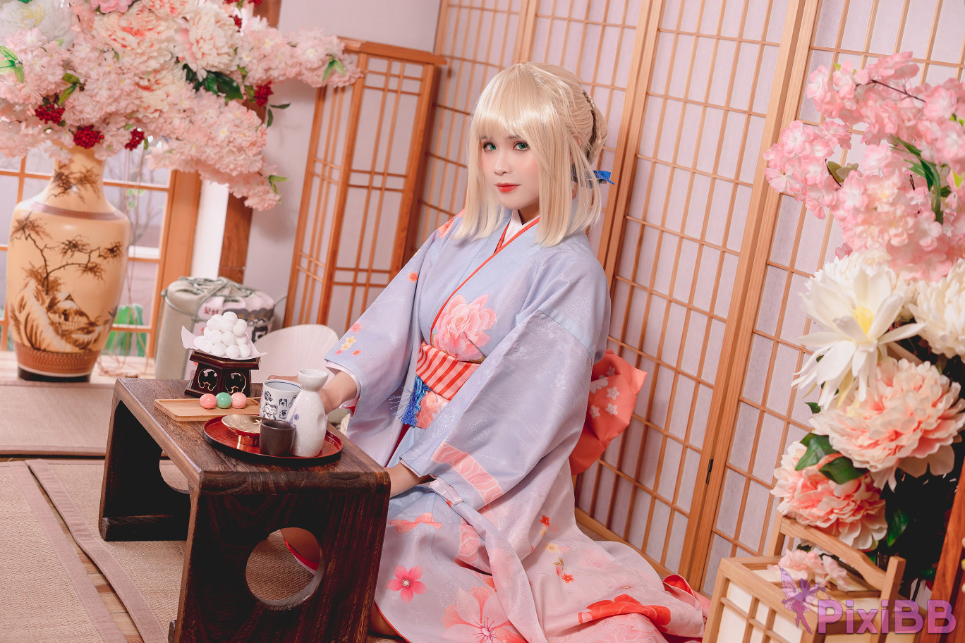 Coser Pyon Saber Kimono PixiBB.COM 001