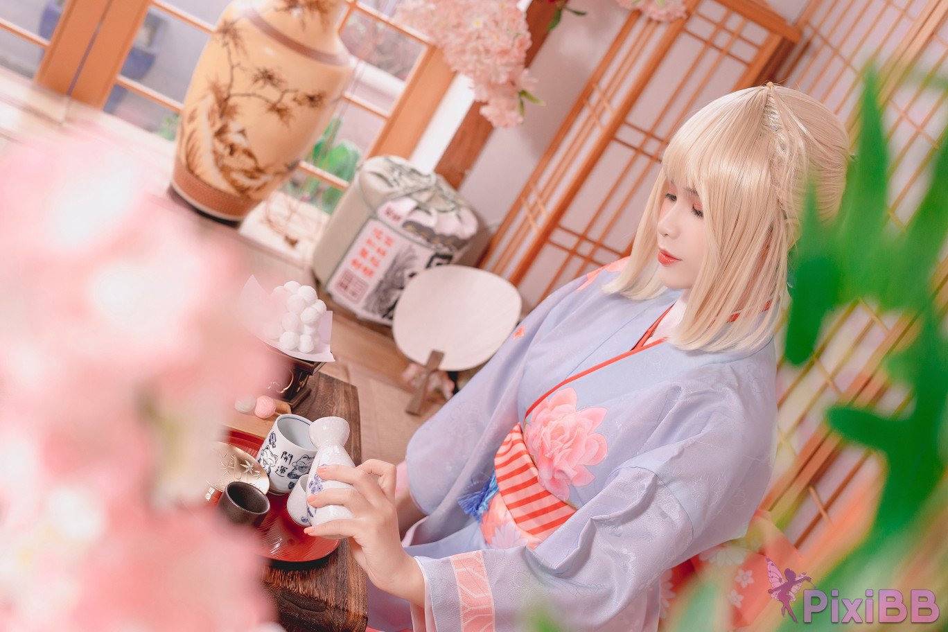 Coser Pyon Saber Kimono PixiBB.COM 023