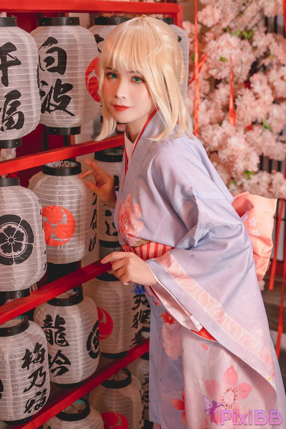 Coser Pyon Saber Kimono PixiBB.COM 032