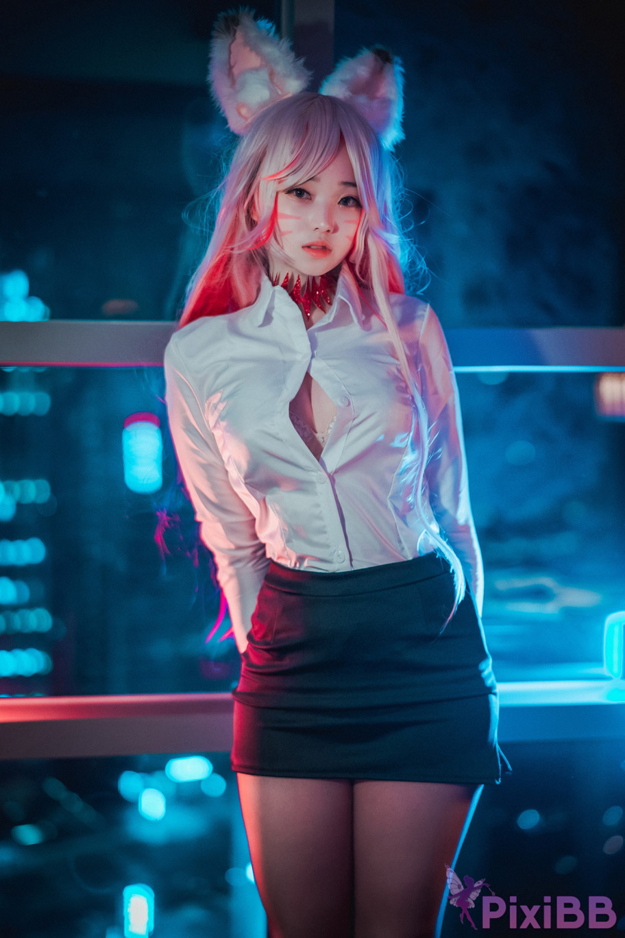 DJAWA Photo Bambi Kumiho in the Office Destiny Child Nine Tailed Fox Tamamo PixiBB.COM 052