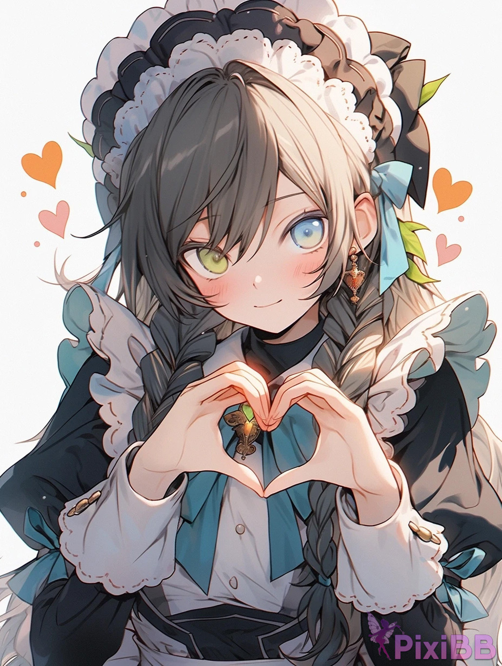 Anime Girl Posing with Heart PixiBB.COM 018