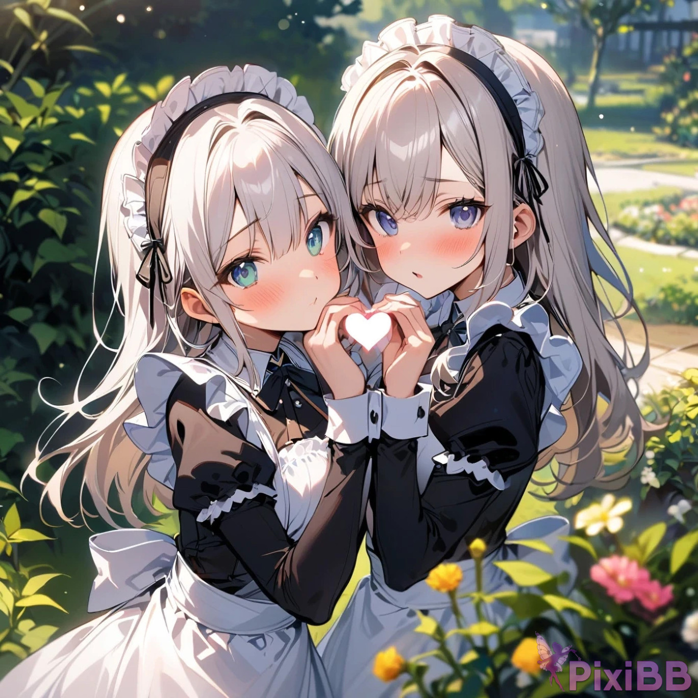 Anime Girl Posing with Heart PixiBB.COM 032