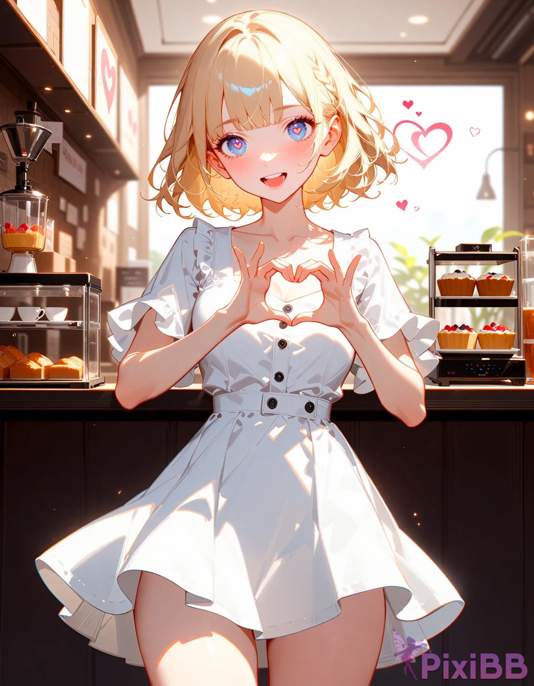 Anime Girl Posing with Heart PixiBB.COM 033