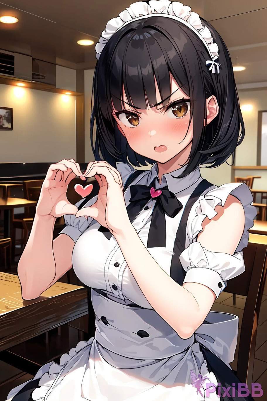 Anime Girl Posing with Heart PixiBB.COM 040