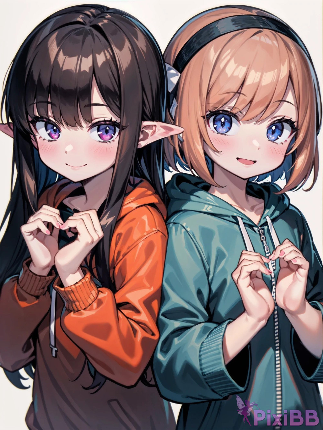 Anime Girl Posing with Heart PixiBB.COM 045