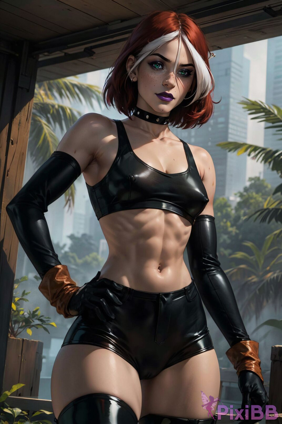 PATREON Nes Rogue Latex X MEN AI Generated PixiBB.COM 015