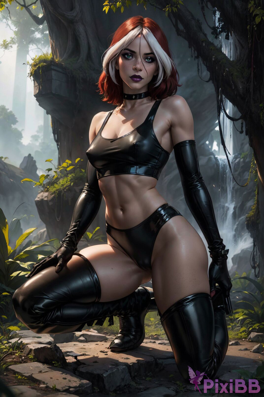 PATREON Nes Rogue Latex X MEN AI Generated PixiBB.COM 057